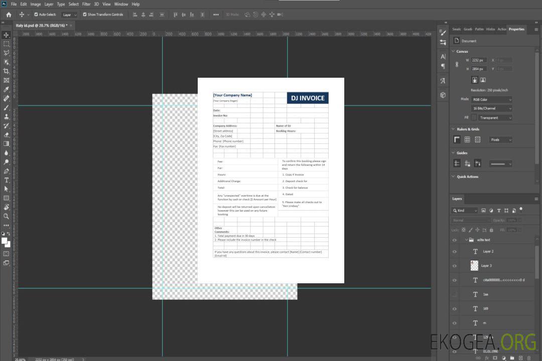 Modèle de facture Dj template Modèle de facture Dj template